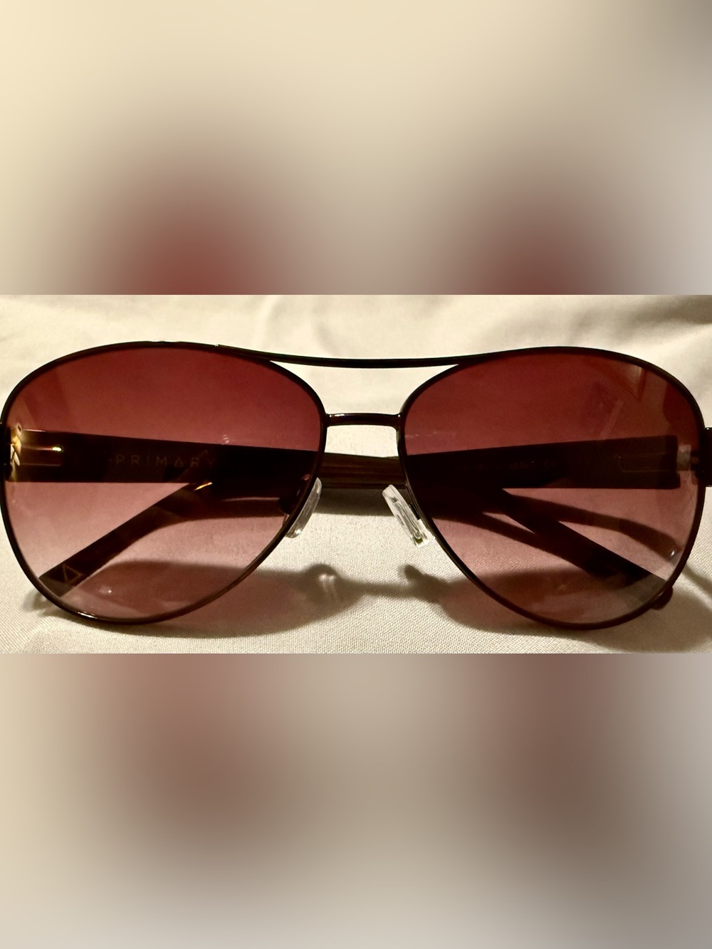 Primary Aviator Sunglasses with Brown Gradient Lenses